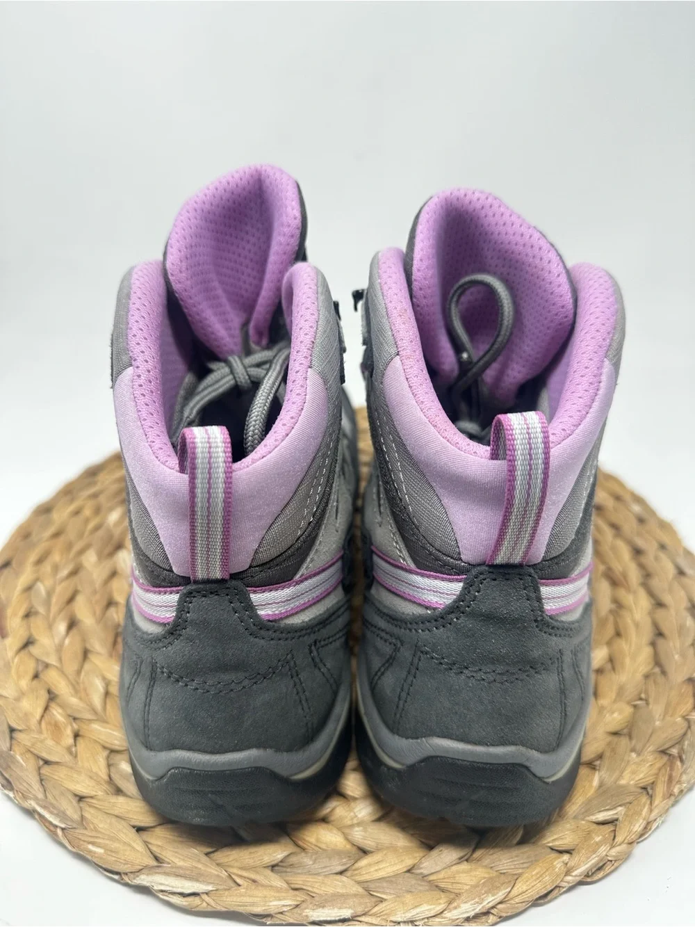 Asolo Athena Hiking Vibram Waterproof Boots Mid Gray Pink Size 11 Women's